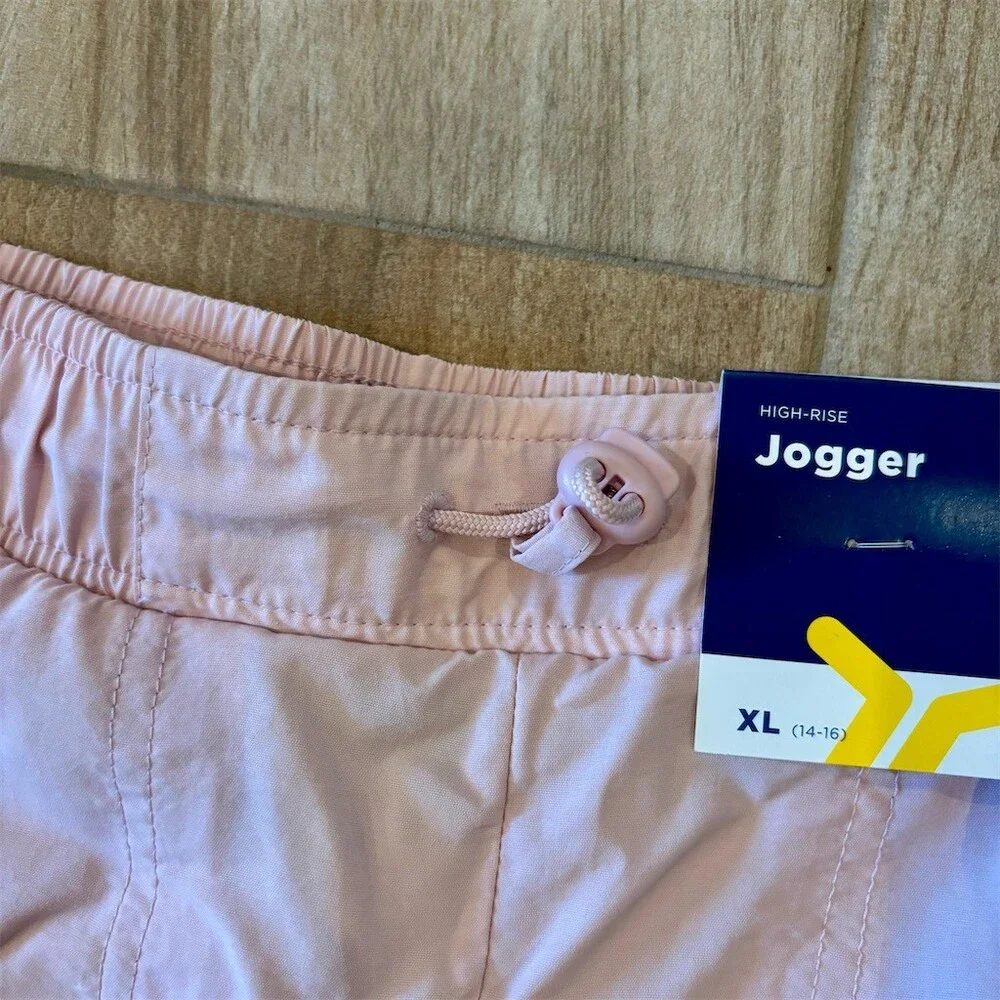 Old Navy Girls Cargo Jogger Pants Pink XL (14-16) High Rise Quick Dry